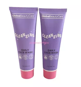 2 ~ Global Beauty Care Green Tea Cucumber Aloe CLEANSING DAILY FACE WASH 3 oz Ea - Picture 1 of 3