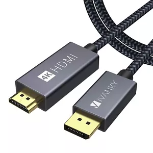IVANKY DisplayPort auf HDMI Kabel 3M 4K @ 30Hz - PC, PS4, Xbox, TV - Bild 1 von 7