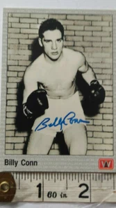 RARE BILLY CONN HAND SIGNED AUTHENTIC CARD & COA - MAKE US AN OFFER - Picture 1 of 3