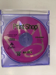 Broderbund The Print Shop Version 10 Art CD 4 PC Windows 95/98, Windows NT - Picture 1 of 3