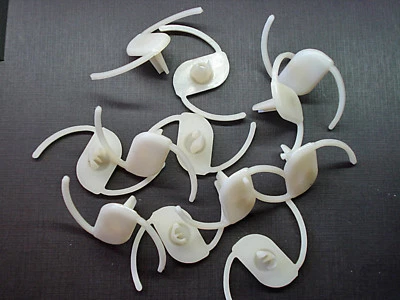 12pc for Plymouth Dodge fender hood body belt moulding clips 1" - 1-3/16" NORS - Image 1 of 4