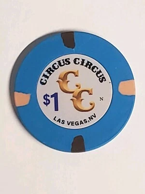 1.00 Chip from the Circus Circus  Casino Las Vegas Nevada  - Image 1 of 2