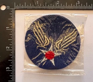 WWII US Army Air Force AAF Bullion Tinsel US Made Mint in Cellophane Felt Patch  - Picture 1 of 2