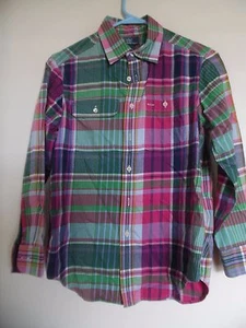 Polo Ralph Lauren Multi Color  Plaid Long Sleeve Shirt Boys Medium 10/12 - Picture 1 of 3