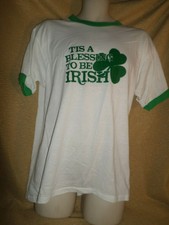 Vintage 70’s Screen Stars 50/50 Xl Blessing to be Irish St Patrick's day Tee
