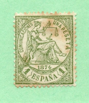 España - Sc# 208 MLH (foxing/tono sobre goma) - Lote 0321012 Foto 1 de 2