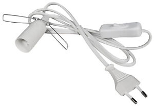 Lampenfassung E14 mit Schalter Kabel 1,5 Salzstein Lampe Lampenkabel Eurostecker