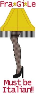 CROSS STITCH+ CRAFT PATTERN A Christmas Story Leg Lamp Old Man Award Fragile - Picture 1 of 14