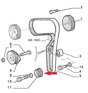 INGRANAGGIO DISTRIBUZIONE ALFA  FIAT LANCIA Mot.  1.9 JTD = Fiat 46436278 - Zdjęcie 1 z 1