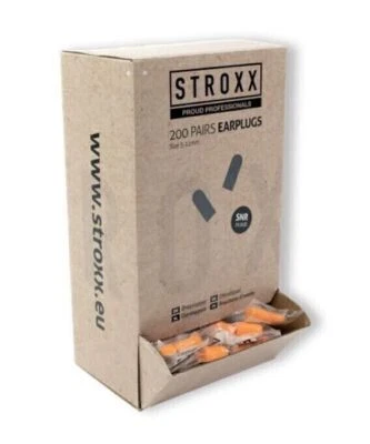 Ohrstöpsel 200 Paar in Box Einweg-Gehörschutz aus Polyurethanschaum Stroxx
