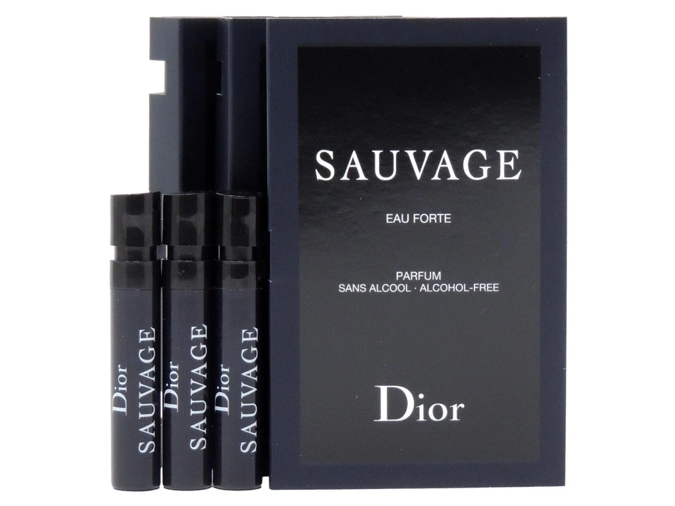 DIOR SAUVAGE EAU FORTE PARFUM 1.0ml .03fl oz x 3 COLOGNE SPRAY SAMPLE VIALS - Image 1 of 1