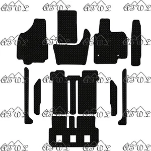 TOYOTA ESTIMA HYBRID 2006-2015 FULLY TAILORED BLACK HEAVY DUTY RUBBER MATS - Picture 1 of 3