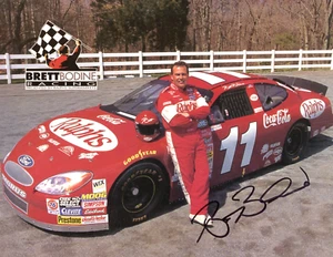 NASCAR RALPH'S #11 Brett Bodine Autographed 8.5x11  Racing Program Card - Picture 1 of 2