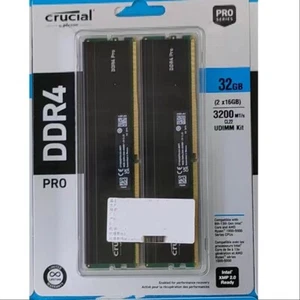 New Crucial 32GB 2X16GB DDR4 Pro 3200MHz UDIMM DesktopMemory Ram CP16G4DFRA32A - Picture 1 of 4