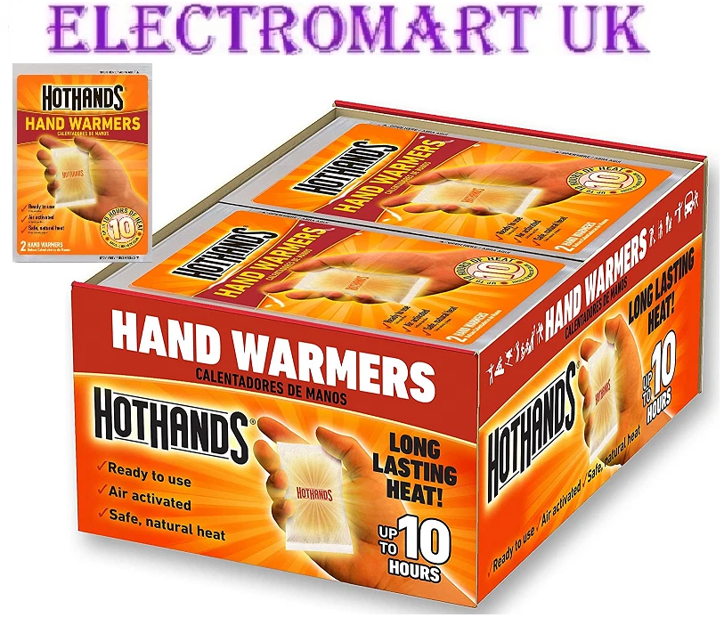 40 PAIRS HOTHANDS HAND WARMERS UP TO 10 HOURS OF HEAT ELDERLY OUTDOOR ACTIVITIES - Image 1 of 1
