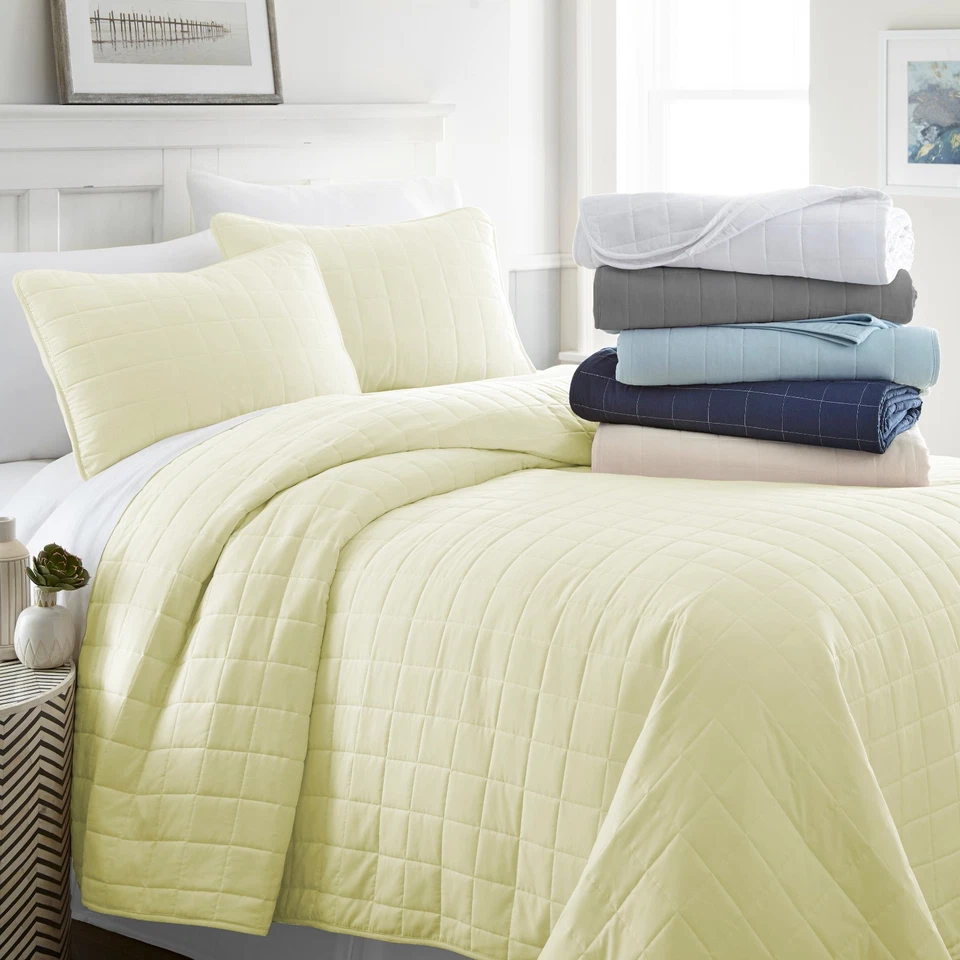 Conjunto de Cobertor Acolchoado Kaycie Gray So Soft Collection Premium 3 Peças - Imagem 1 de 1