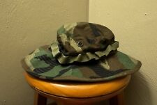 U.S Military Woodland Camouflage Boonie Hat Type II Sun Hot Weather Size 7 1/4