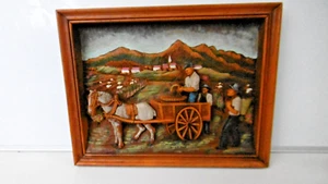 Compressed Resin Painting Signed Ca Morand - Picture 1 of 10