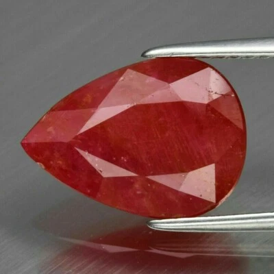 5.34ct Rubí Natural Rojo Sin Tratamientos Origen Mali forma Pera(Ver Vídeo) - Imagen 1 de 2