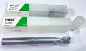 (2 PCS Lot) HANITA™ 1/2 inch 2 Flute Solid Carbide End Mill Cutter Radius .125 - Picture 1 of 5