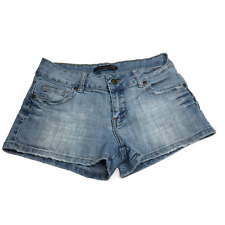 VANILLA STAR Denim Hot Pant Shorts Women's Juniors Size 7 Faded Beaded Embroider
