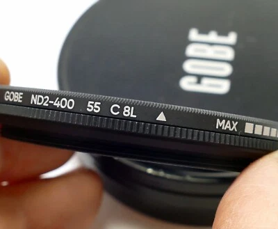 GOBE 55mm ND2-400 Variable ND Lens Filter 1-8.6 Stop Range C BL Min-max adjustab - Image 1 of 4