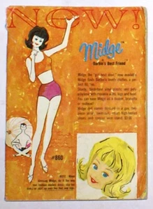 Vintage Mattel NEU!  Midge Barbie's Best Friend Booklet 60er Jahre - Bild 1 von 1