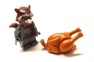 LEGO Guardians of the Galaxy Rocket Raccoon MiniFigure with Turkey - Picture 1 of 1