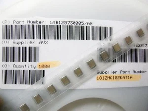 3 Stück 1nF 3KV (3000V) AVX High Voltage Capacitor 10% SMD X7R size 1812 (M4555) - Picture 1 of 1