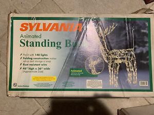 Vintage Sylvania Lighted Wire Framed Animated Reindeer  Buck