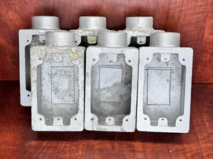 6 pack, Appleton FS-1-100-A 1" Aluminum Device Box 1-Gang Outlet Unilet Condulet - Picture 1 of 5