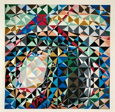 Limited edition Giclee print signed and numbered geometric abstract UNFRAMED art - Image 1 of 3