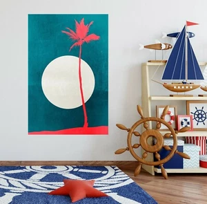 3D Kokosnussbaum 21RAI Wandaufkleber Wandgemälde Abziehbilder Boris Drasch Honey - Picture 1 of 10