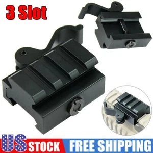 3 Slot Tactical Quick Detach For 20mm Picatinny Riser Scope Lever Mount Adapter - Picture 1 of 9