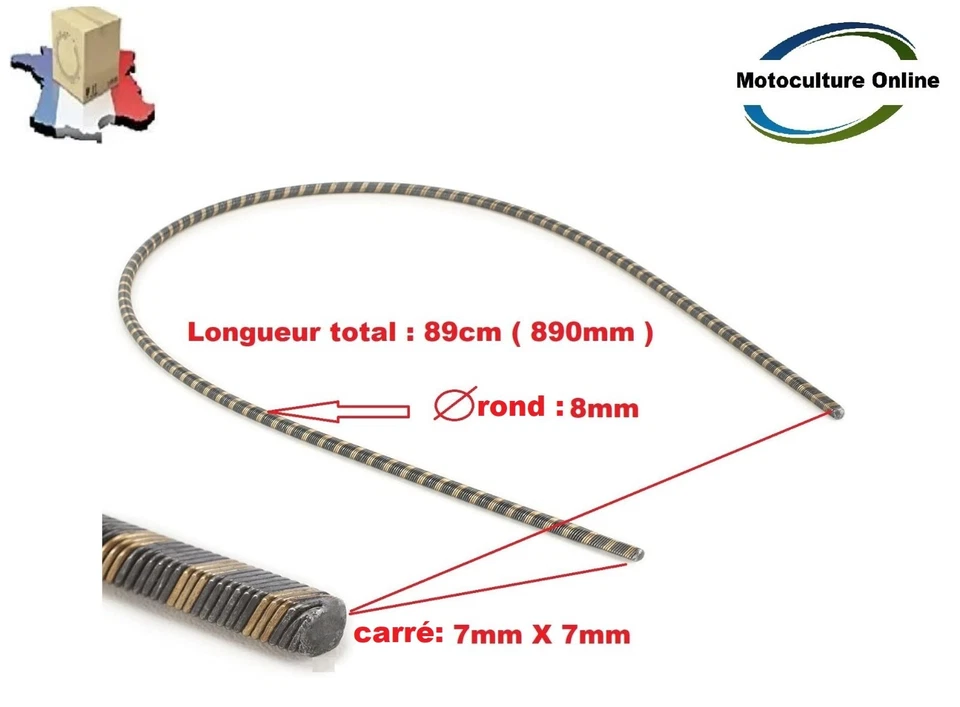 Axe flexible / Arbre de transmission d'entrainement pour débroussailleuse Dorsal - Photo 1/4