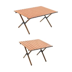 Mesa de Comedor Plegable Portátil Consola de Madera con Hebilla ABS Reforzada - Imagen 1 de 10