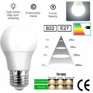 E27 B22 LED Bulb 7W9W12W15W18W Cool White Ball Light Lamp Globe Bayonet Screw - Picture 1 of 22