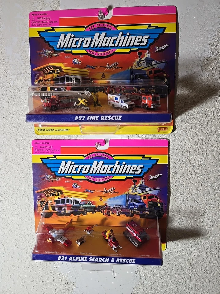 Lote Micro Máquinas #27 Bomberos y #31 Alpine Search & Rescue. Foto 1 de 3
