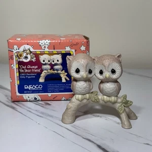 Precious Moments 1993 Porcelain Figurine Owl Always Be Your Friend #BC932 W/ Box - Picture 1 of 12
