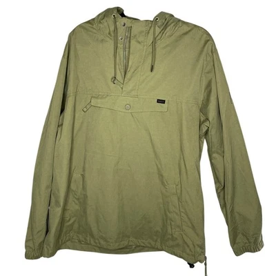 RVCA On Point Green Anorak Hooded Pullover Jacket Mens XL Gorpcore 1/4 Zip - Image 1 of 4