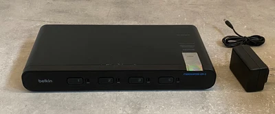 Belkin F1DN104KVM-UN-3 Advanced Secure 4-Port DP/HDMI KVM Switch with PP3.0 - Image 1 of 3