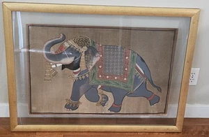 Handgemalte Kunst asiatische Vintage Elefantenrüssel hoch indonesische Chinoiserie. - Bild 1 von 4