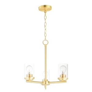 Maxim Lighting 10203CLSBR Corona - 3 Light Chandelier-Satin Brass Finish - Picture 1 of 4