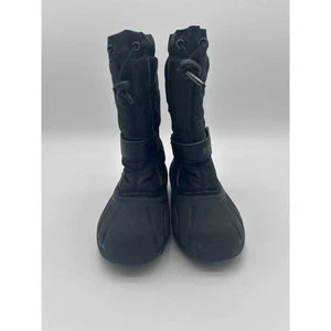 Sorel Flurry Boots Kids Youth Size 3 Black Snow Cold Gear Waterproof - Picture 1 of 6