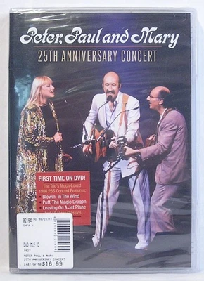 Peter, Paul and Mary: 25th Anniversary Concert (DVD Brand New in original shrink Foto 1 de 2
