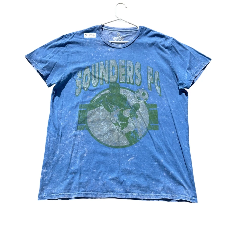 Camiseta Seattle Sounders FC Para Hombres L Grande Azul Lavado Ácido Hecha en EE. UU. Camiseta Fútbol Foto 1 de 4