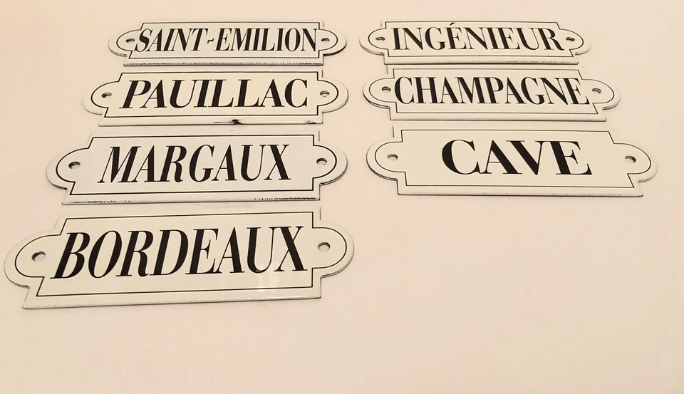 Lote 7 Letreros Esmaltados Puerta Calle Francesa Verdadera Placa Hechos en Francia Saint Ouen  Foto 1 de 4