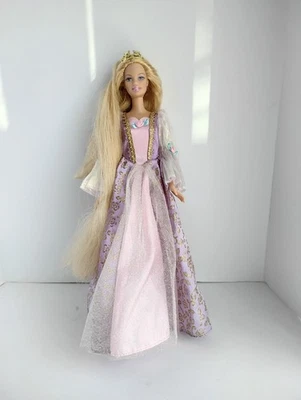 Muñeca Barbie como Rapunzel con cabello mágicamente creciente Mattel 2001 ¡FUNCIONA!  Foto 1 de 4