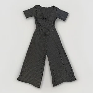 American Eagle schwarz & weiß gestreifter Overall vorne zum Binden Damen Small Freizeit - Bild 1 von 11