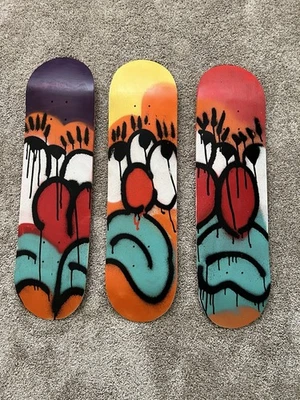 Набор из 3 подлинных скейтбордов Slawn с ручной росписью - Olaolu Slawn Deck - Изображение 1 из 4
